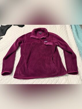 Patagonia Women's Teddy Fleece Pullover Jacket - Deep Berry Purple